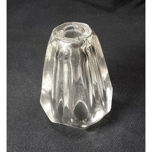 Vintage Crystal Chandelier Break Lamp Body Parts Clear Prism Faceted  3" Tall